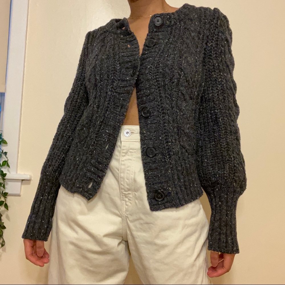 Gap Gray Knit Cardigan